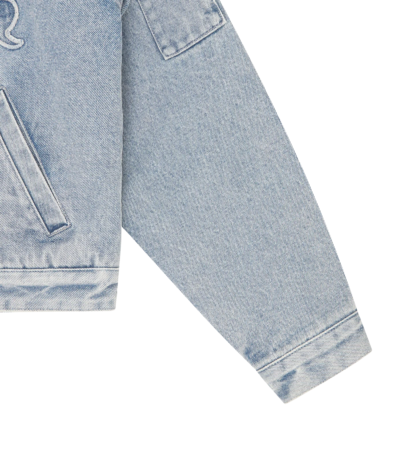 TEAM IC CROPPED WORK JACKET - LIGHT WASH BLUE - Image 5