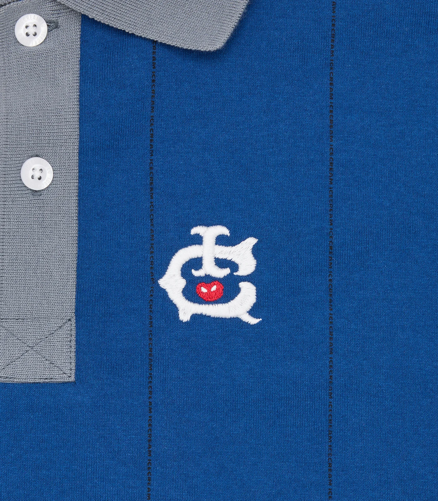 TEAM IC PINSTRIPE L/S POLO SHIRT - NAVY - Image 3