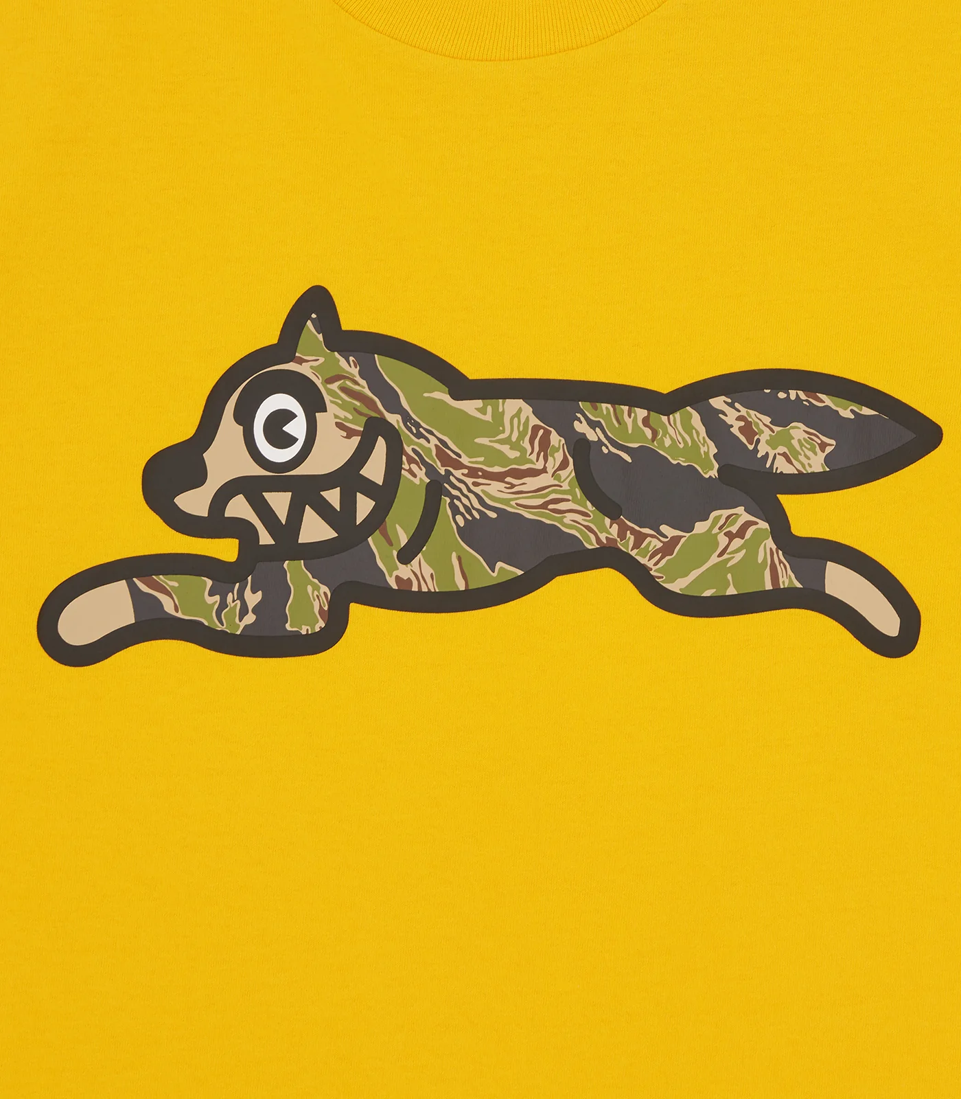 TIGER STRIPE RUNNING DOG T-SHIRT - YELLOW - Image 4