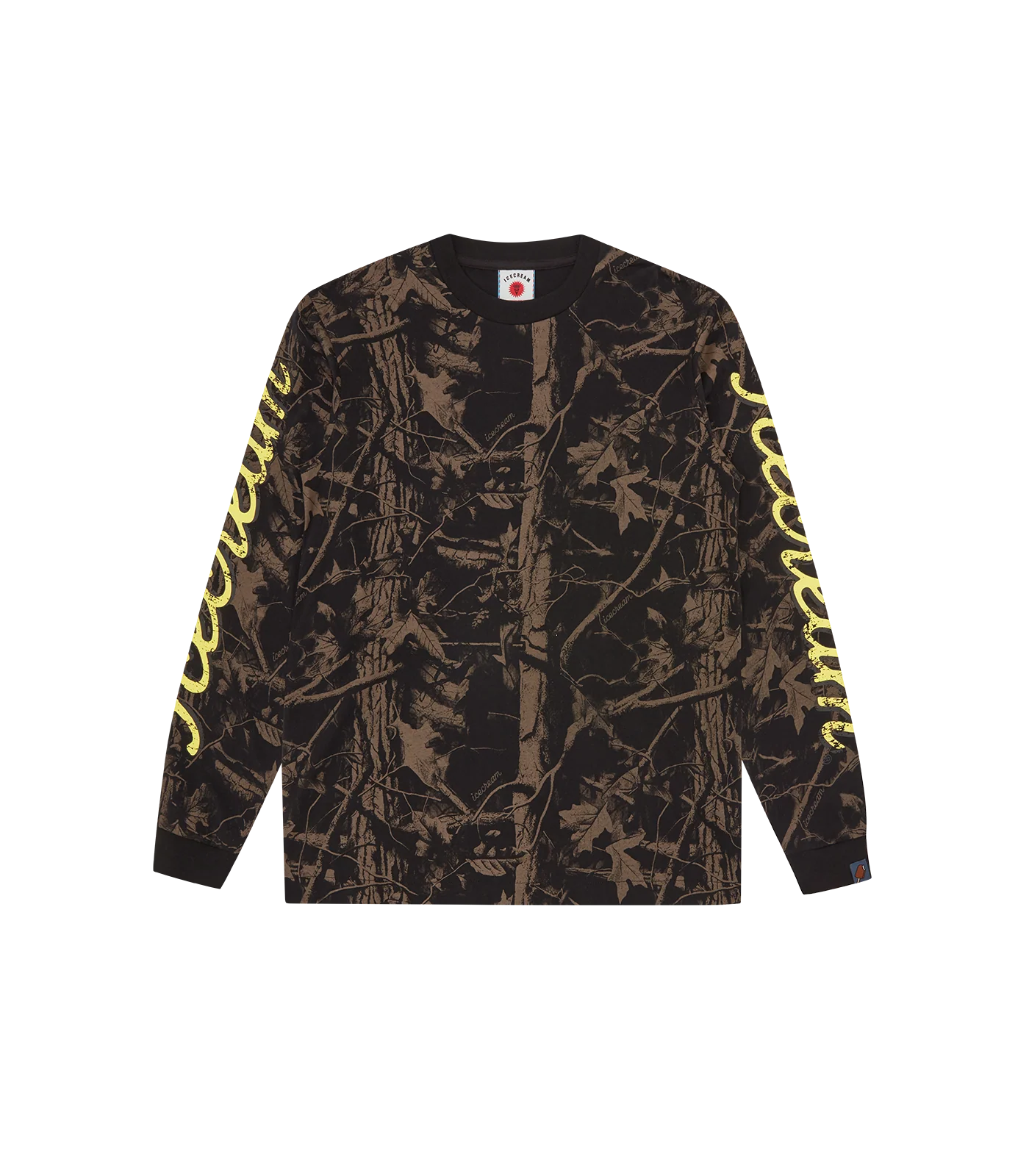 TREE CAMO L/S T-SHIRT - BLACK