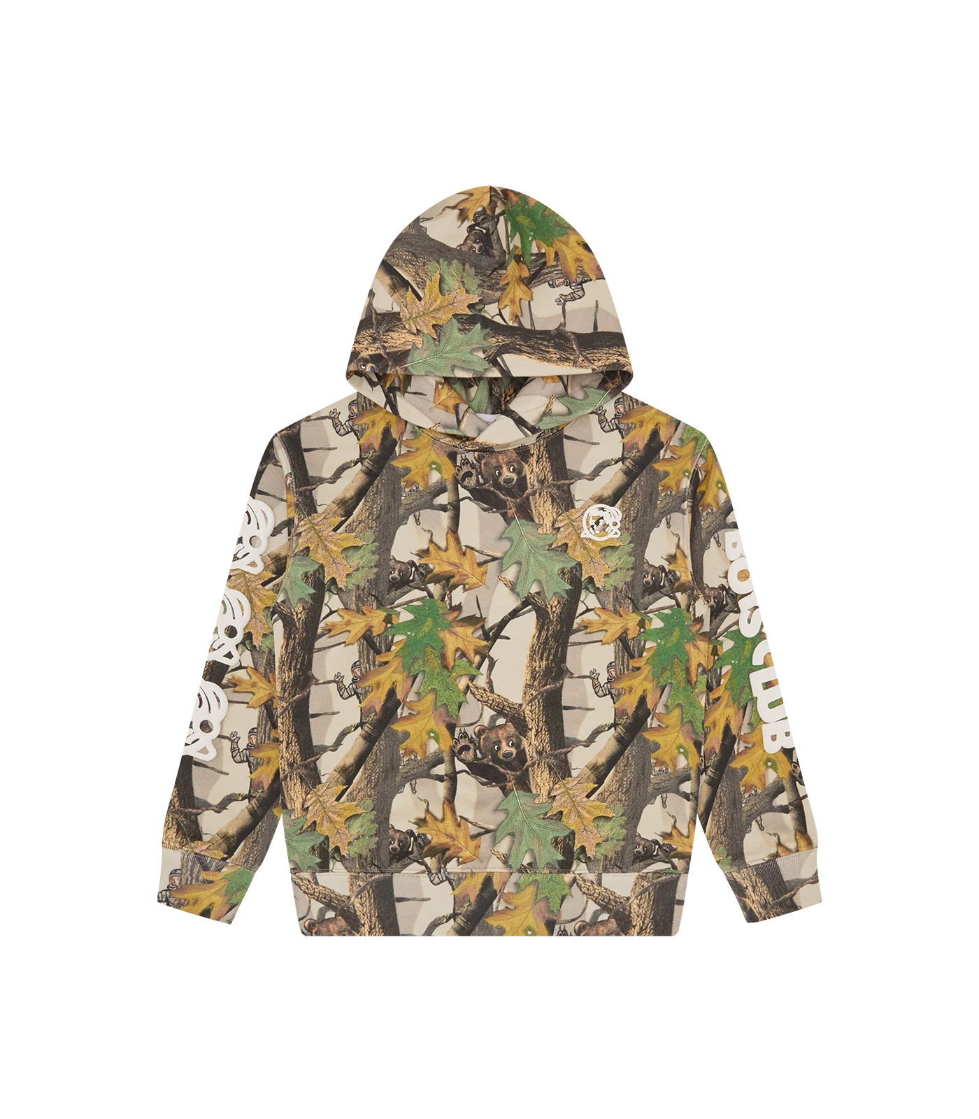 KIDS TREE CAMO POPOVER HOOD - MULTI