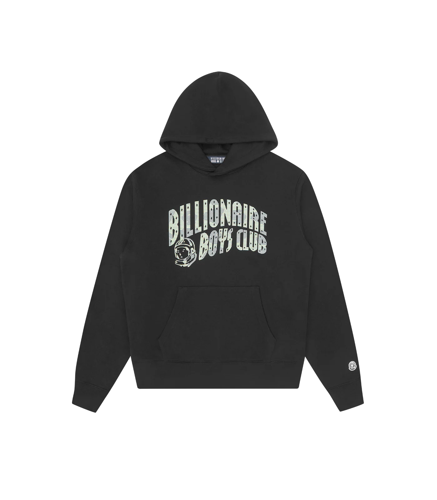 TRI-TONE ARCH LOGO POPOVER HOOD - BLACK
