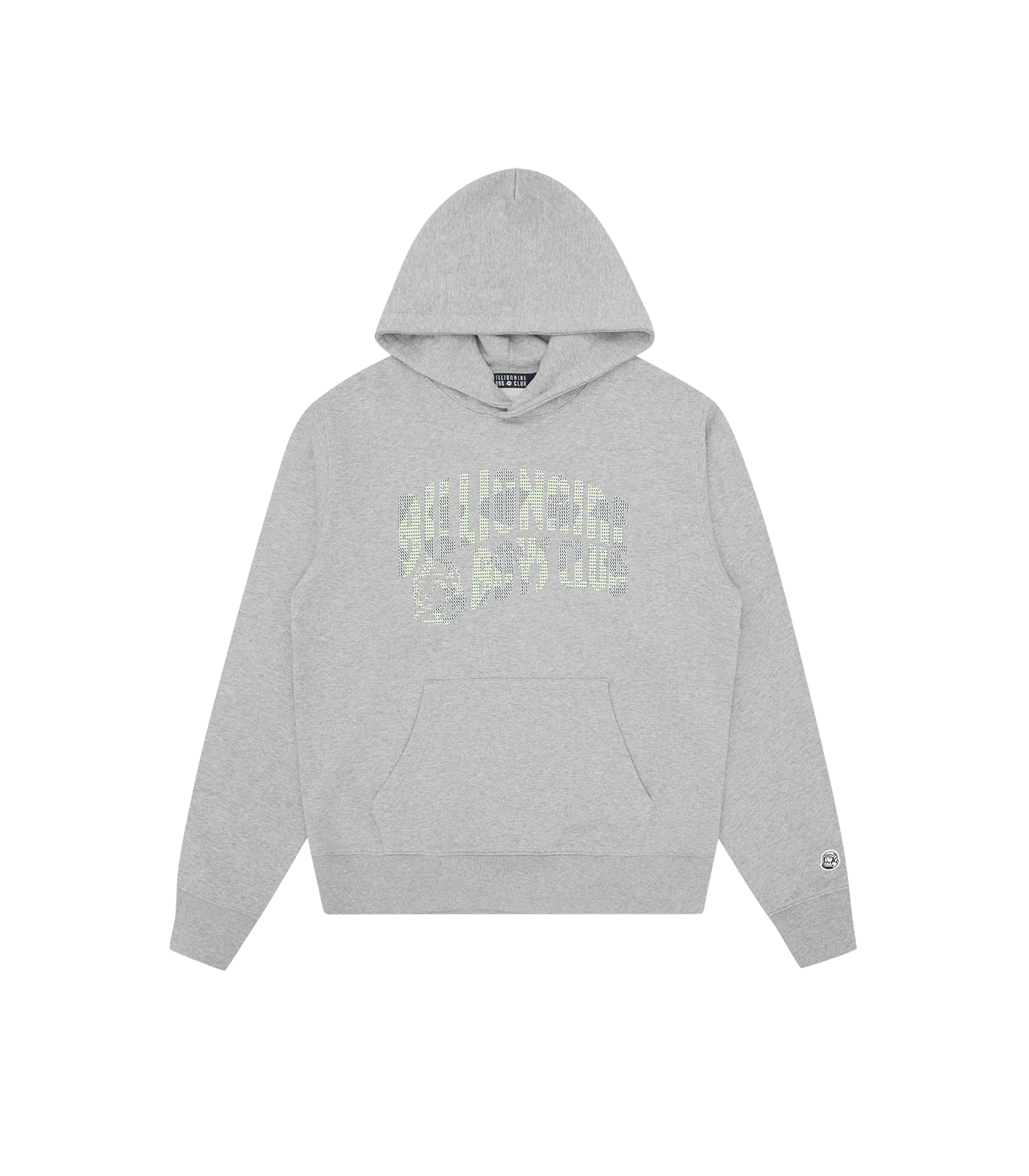 TRI-TONE ARCH LOGO POPOVER HOOD - HEATHER GREY