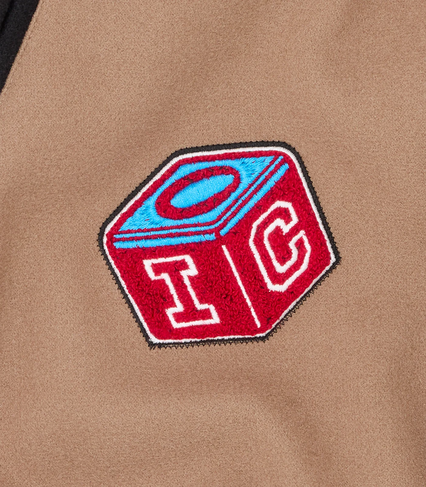 TRICK SHOT COLLARED VARSITY JACKET - TAUPE - Image 8