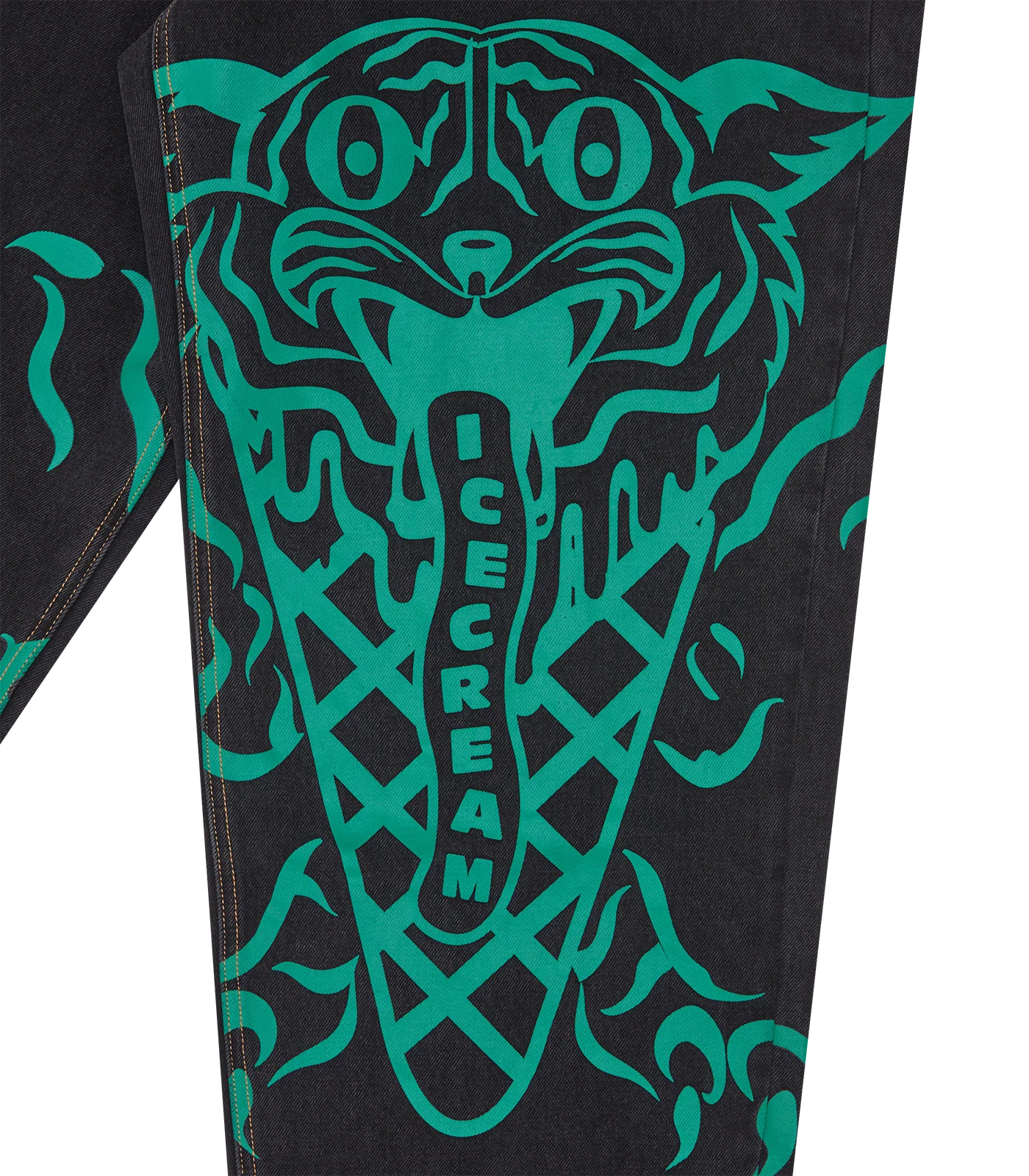 TRIPLE SCOOP DENIM PANTS - BLACK - Image 5