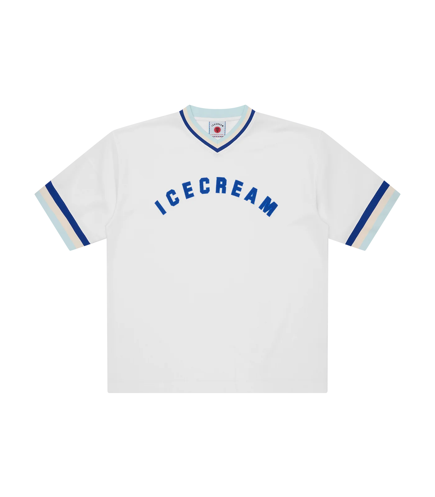 V-NECK SPORTS JERSEY - WHITE