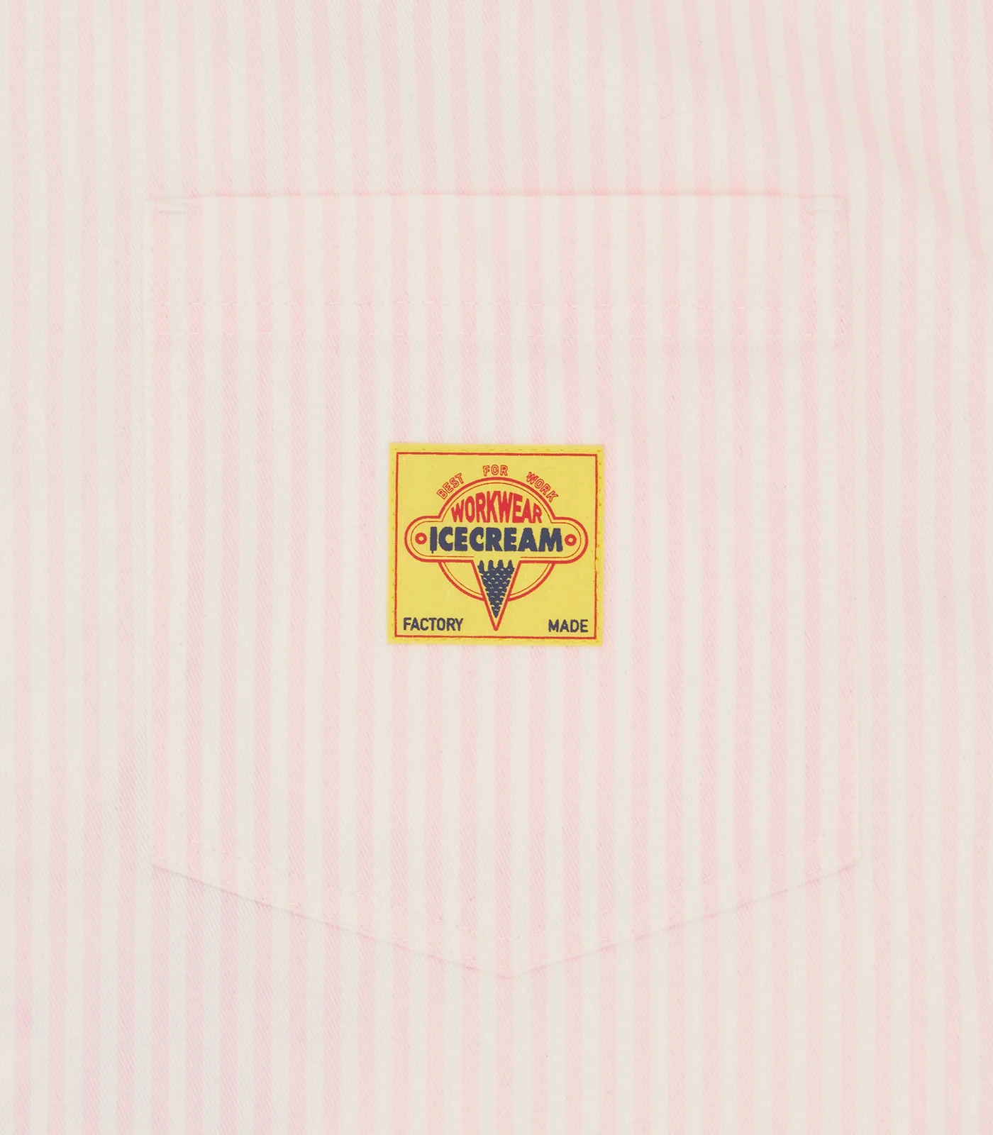 WAITRESS QUARTER ZIP WORK SHIRT - PINK STRIPE - Image 4