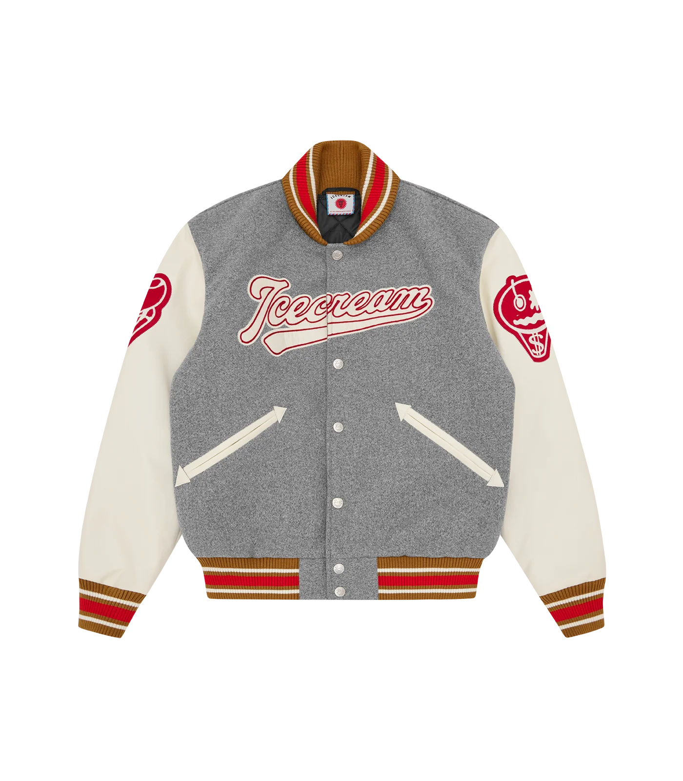 WAITRESS VARSITY JACKET - GREY