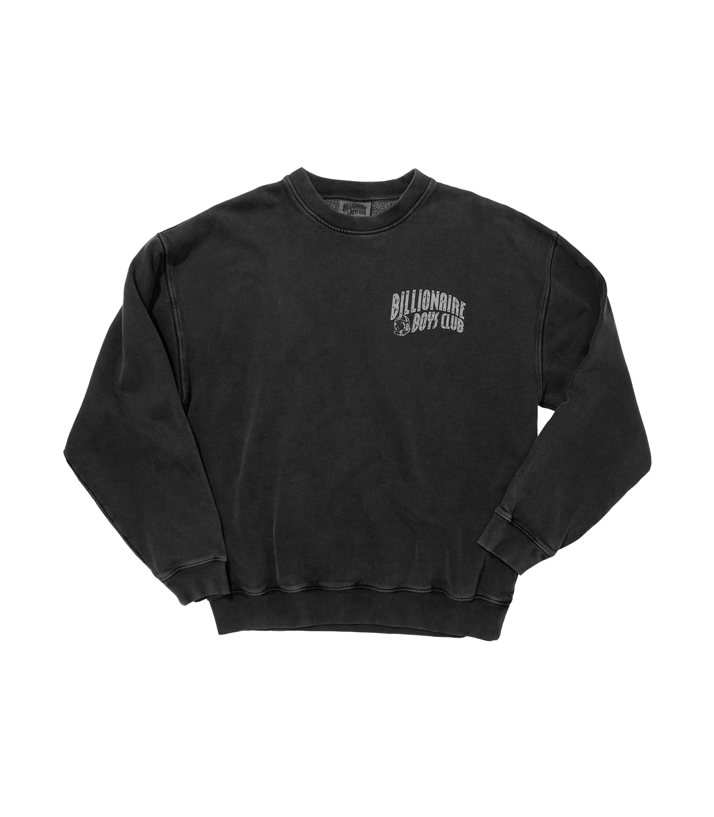 WASHED ARCH LOGO CREWNECK - WASHED BLACK
