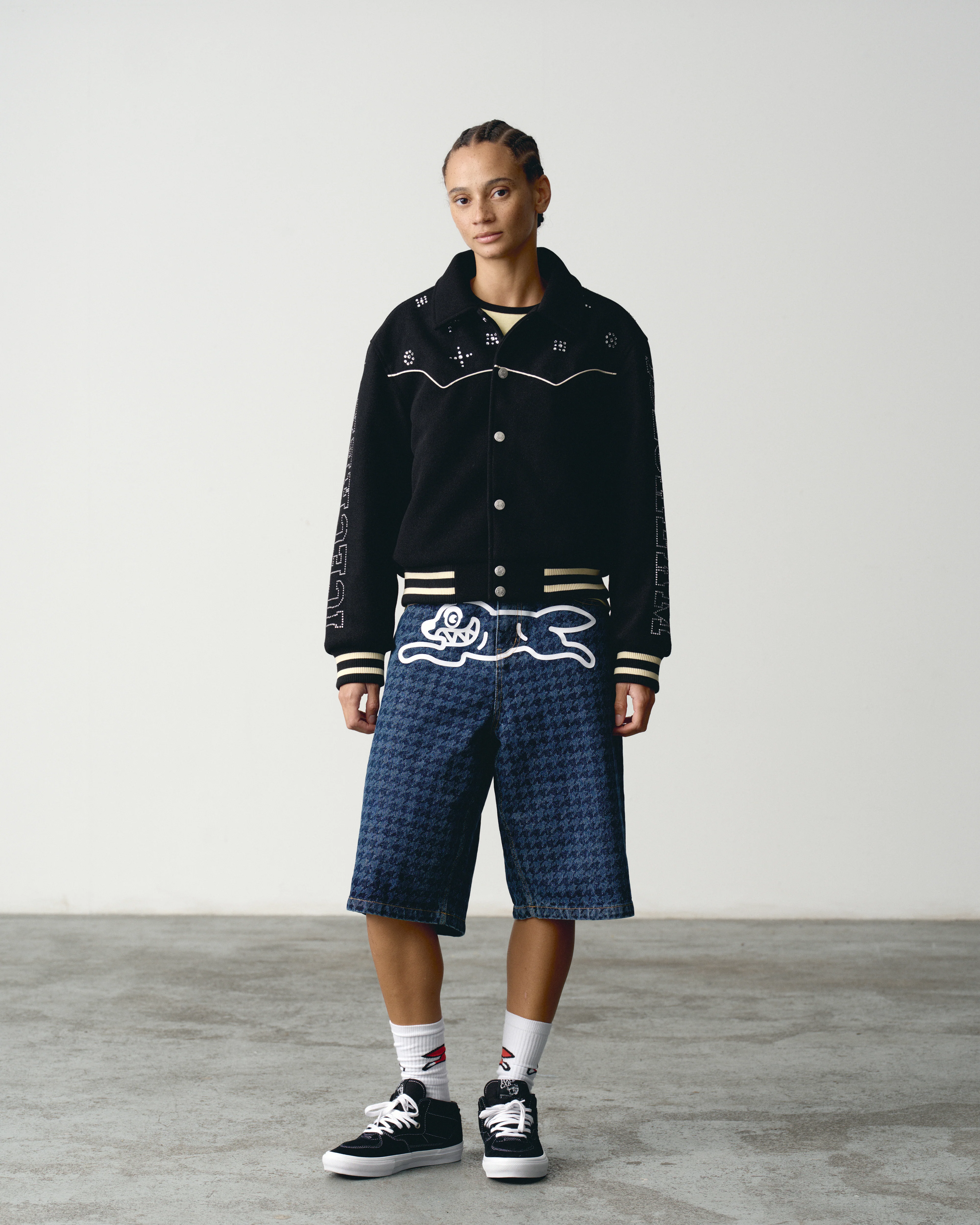 WESTERN CRYSTAL VARSITY JACKET - BLACK - Image 3