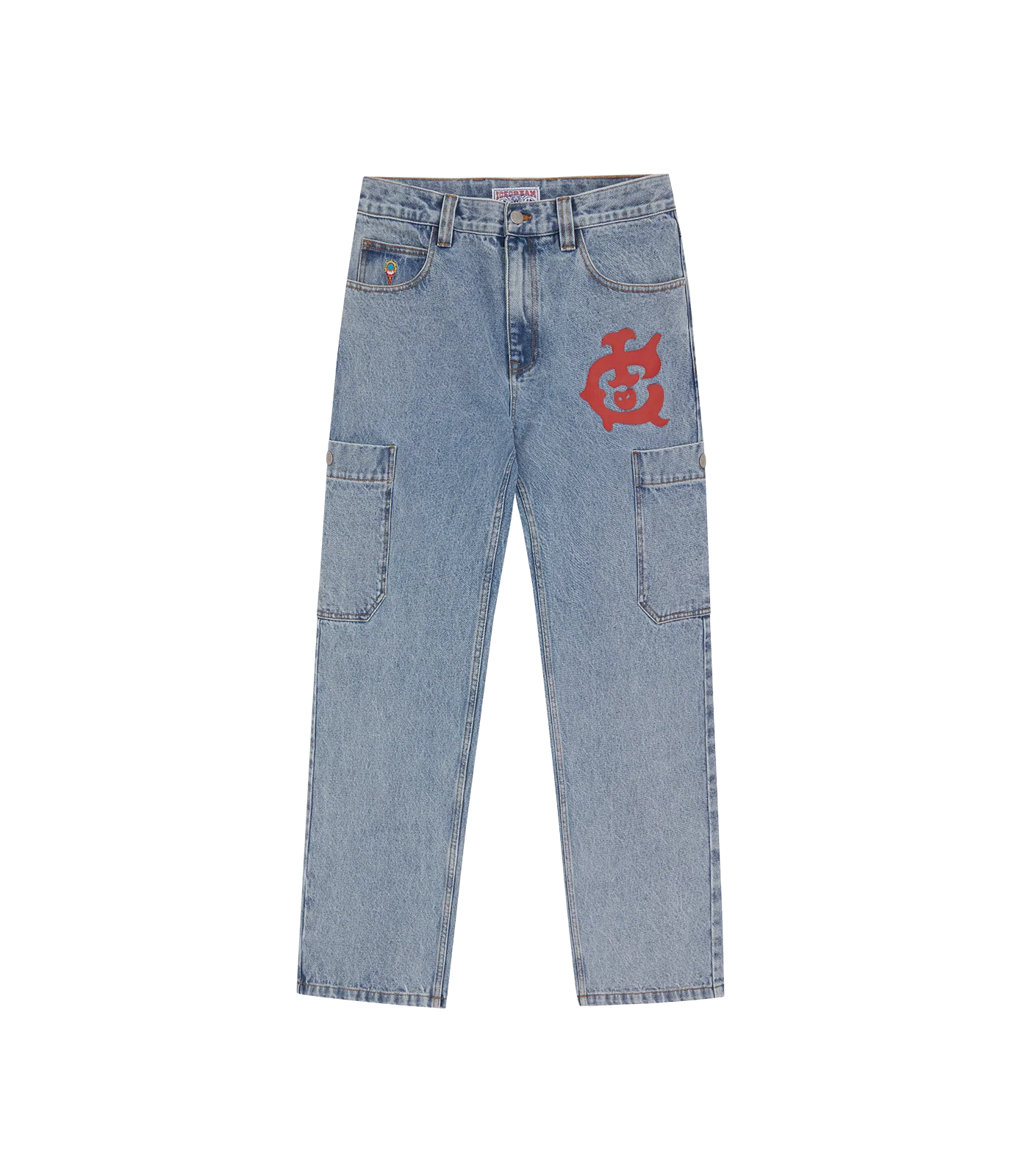 WESTERN DENIM PANTS - LIGHT WASH BLUE