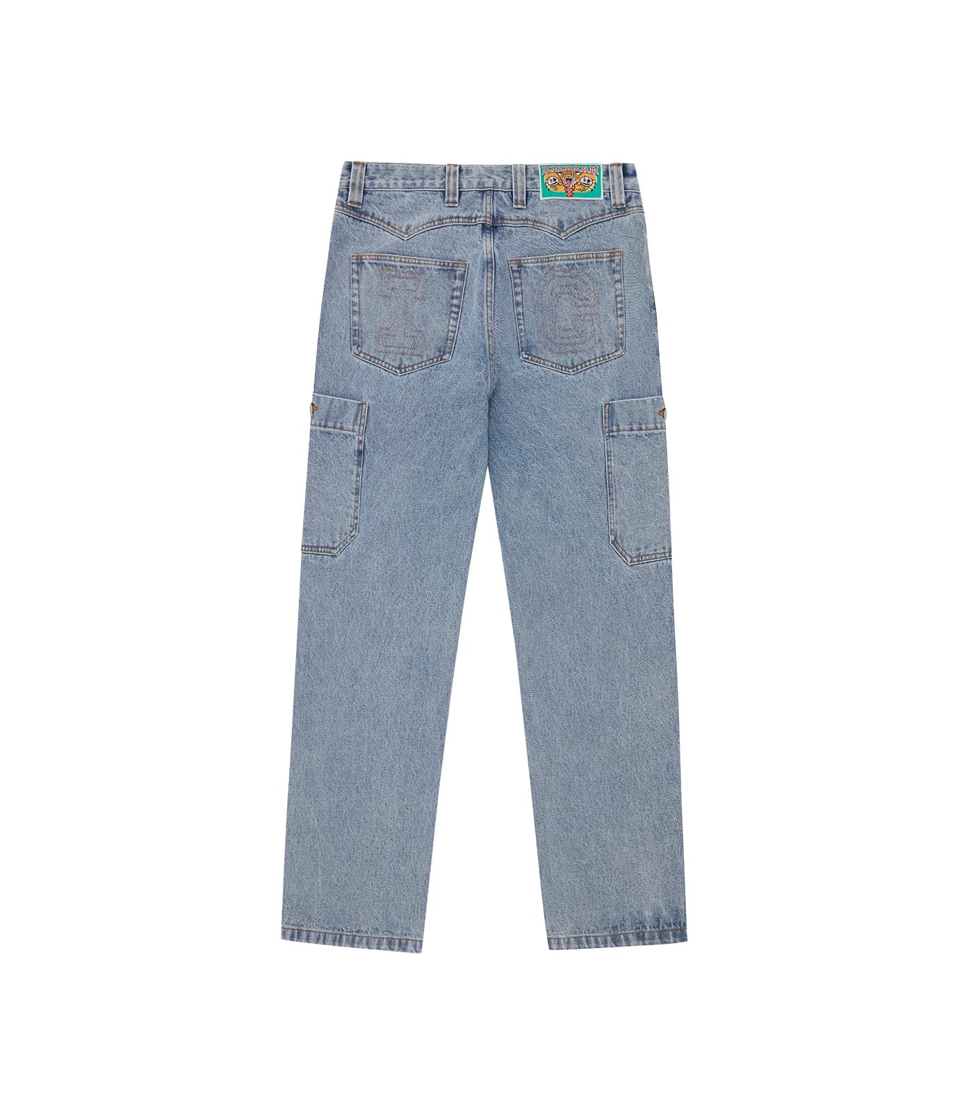 WESTERN DENIM PANTS - LIGHT WASH BLUE - Image 4