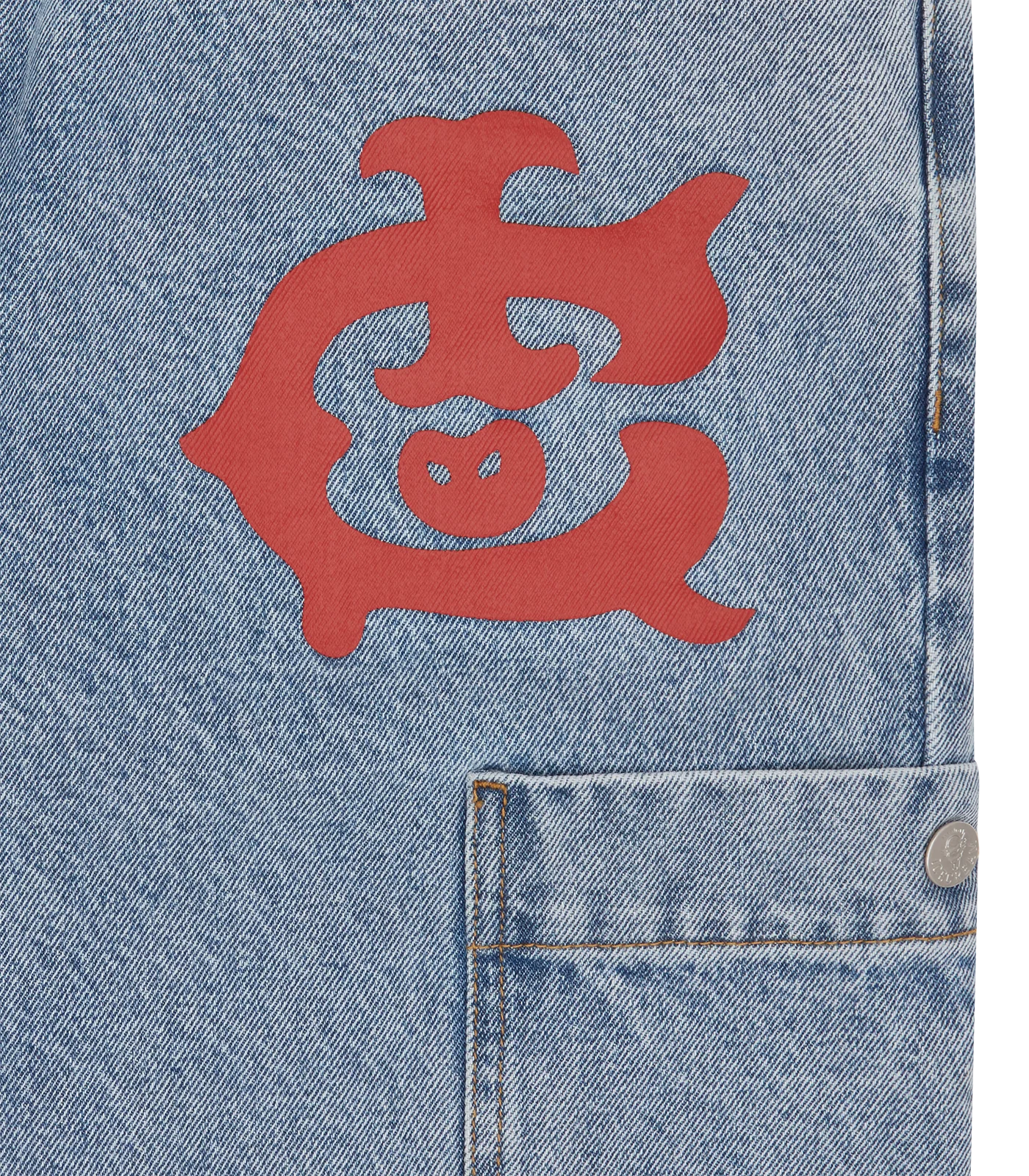 WESTERN DENIM PANTS - LIGHT WASH BLUE - Image 6