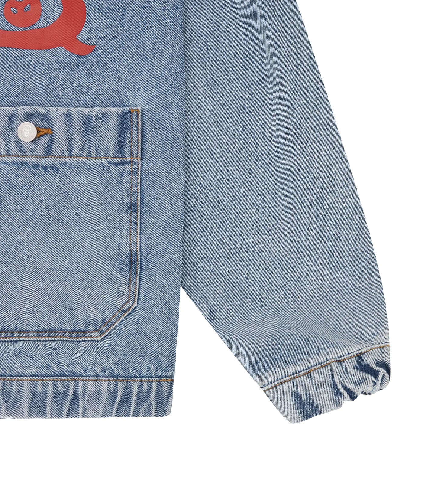 WESTERN HOODED ZIP THROUGH DENIM JACKET - LIGHT WASH BLUE - Image 7