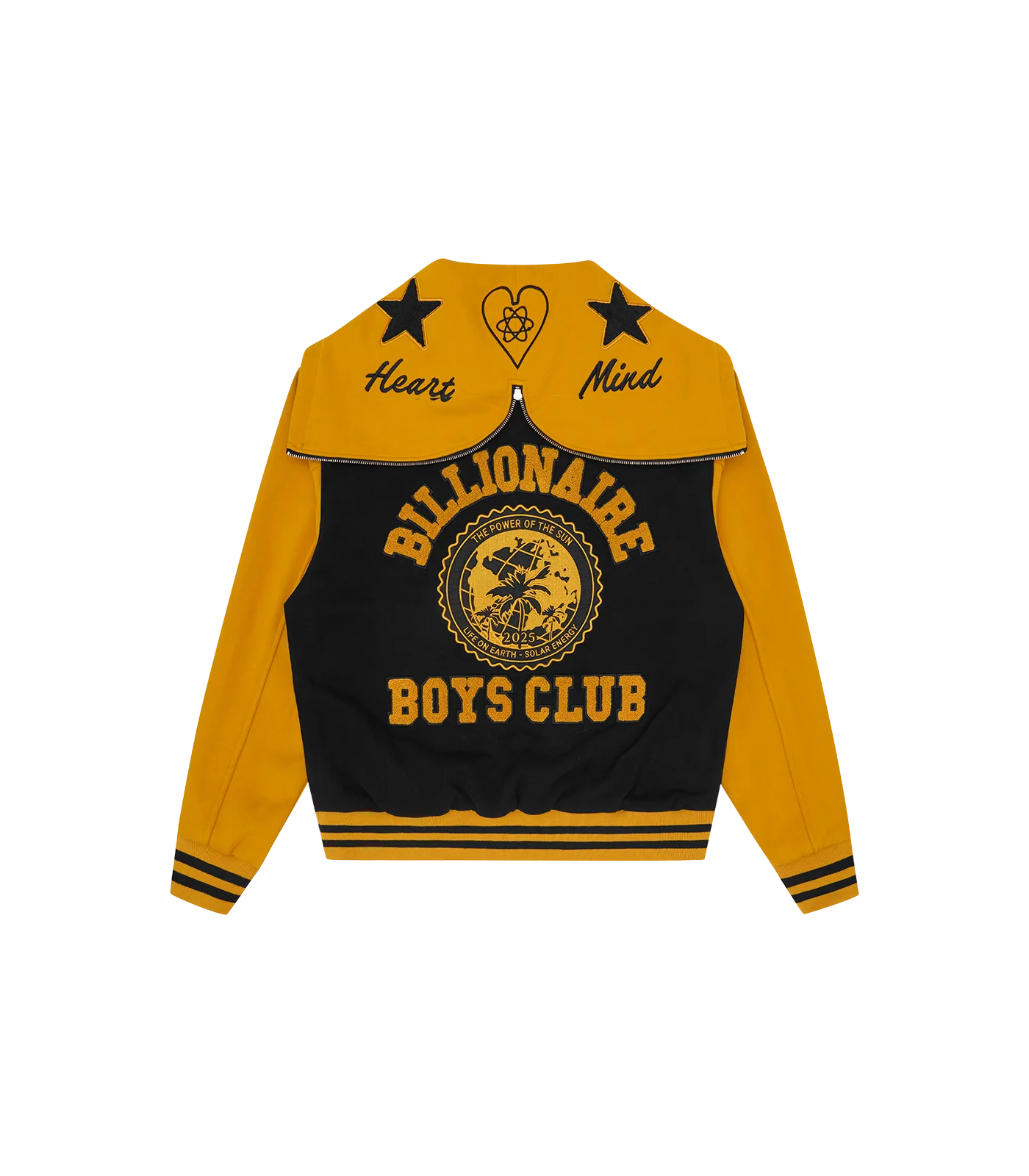 WORLD COLLEGE CHEERLEADER ZIP THROUGH HOOD - BLACK/YELLOW - Image 2