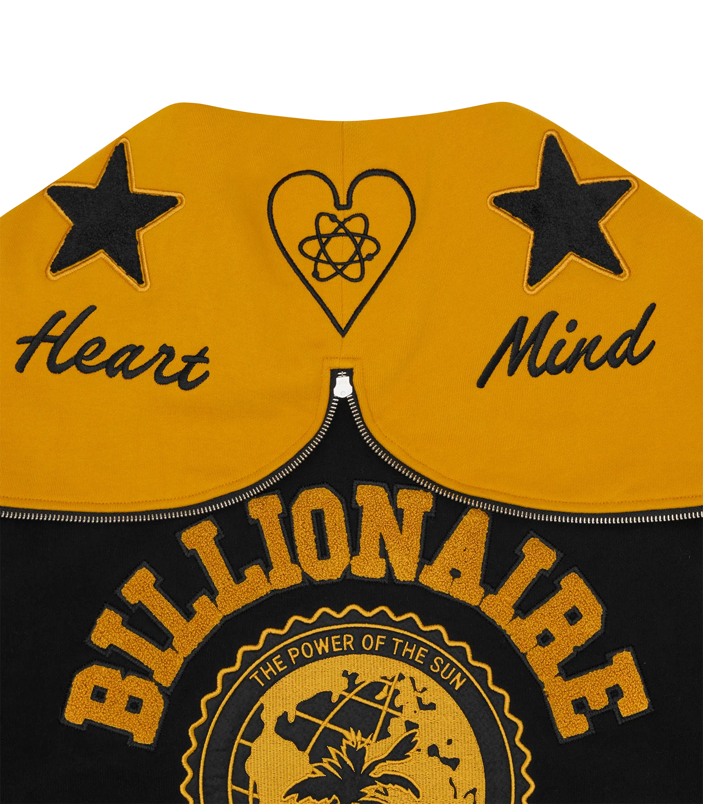 WORLD COLLEGE CHEERLEADER ZIP THROUGH HOOD - BLACK/YELLOW - Image 9