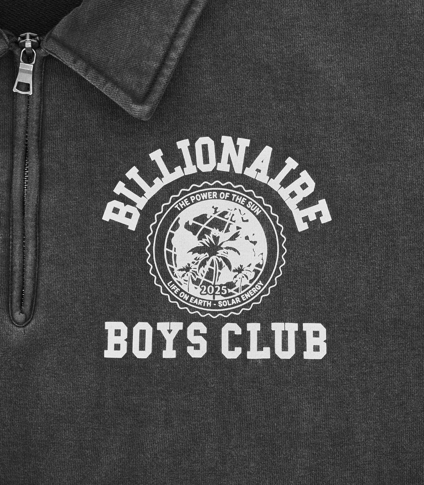 WORLD COLLEGE WASHED QUARTER ZIP - BLACK - Image 3