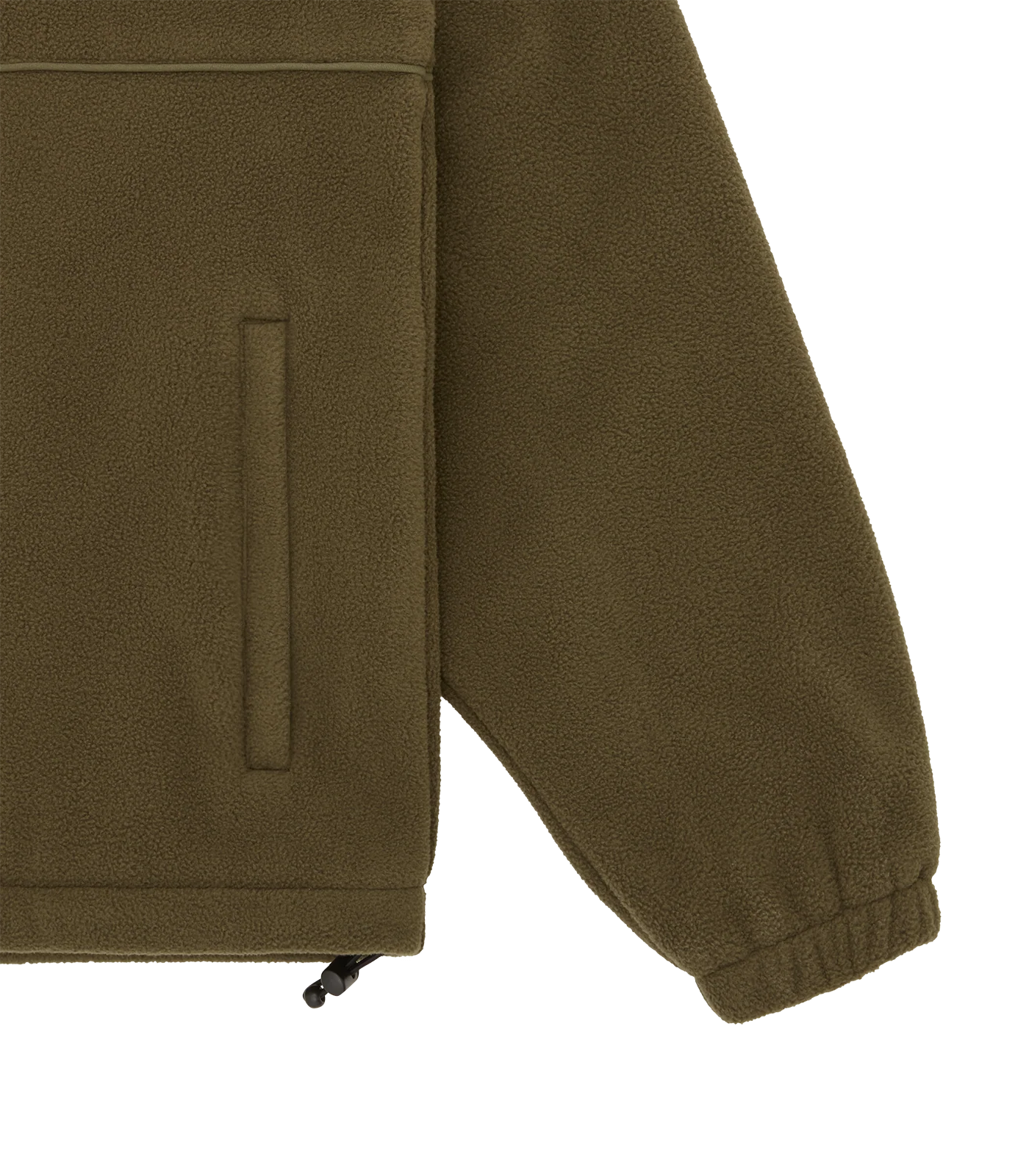 WOVEN PATCH ARCH LOGO FLEECE JACKET - OLIVE - Image 5
