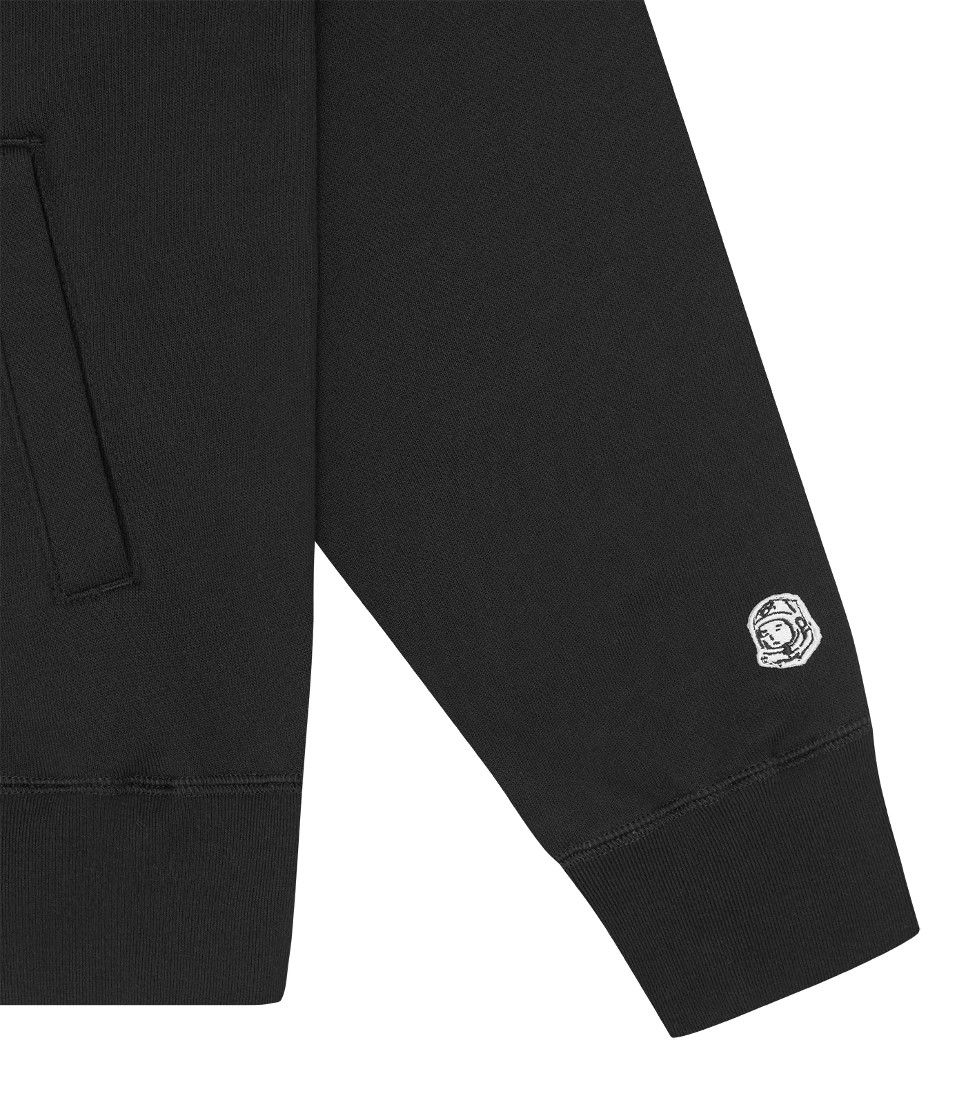 WOVEN PATCH ARCH LOGO QUARTER ZIP CREWNECK - BLACK - Image 3