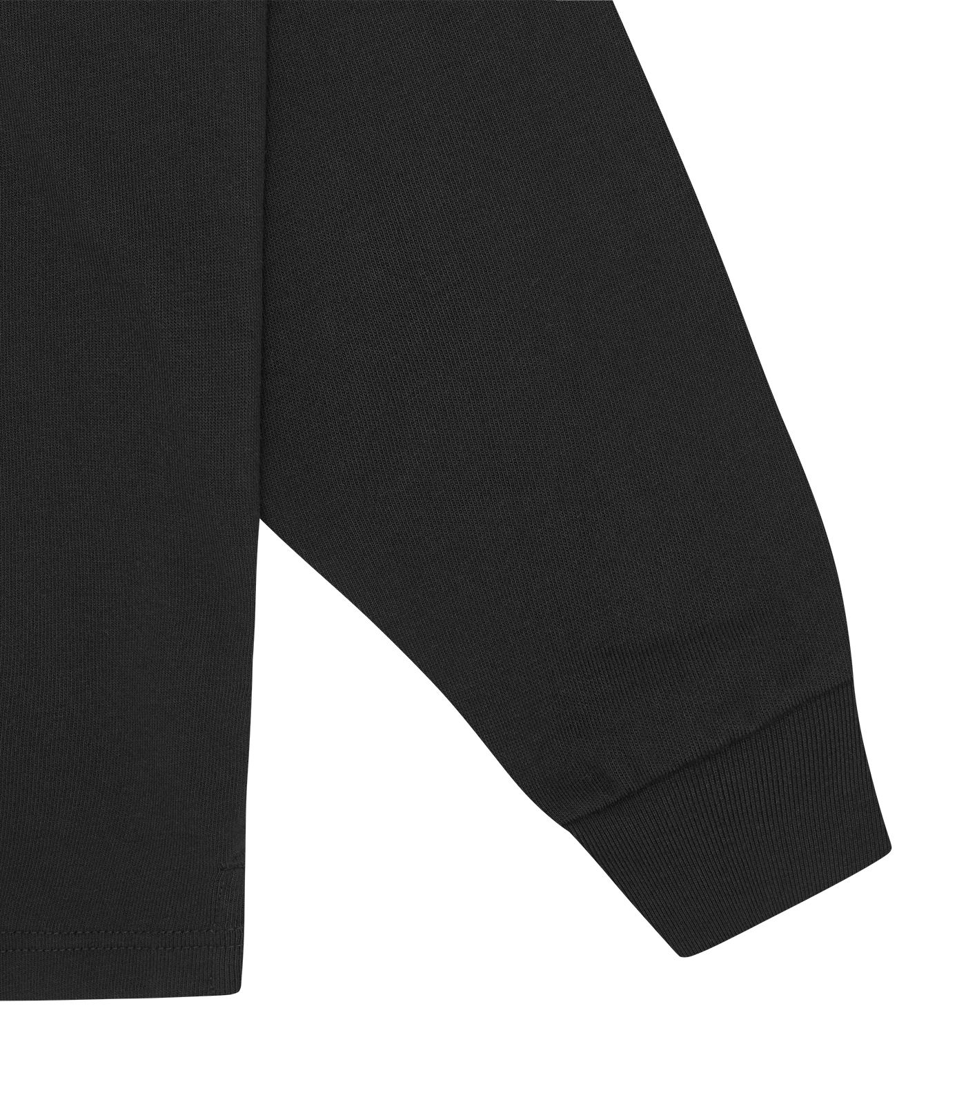 WOVEN PATCH ARCH LOGO RUGBY TOP - BLACK - Image 4