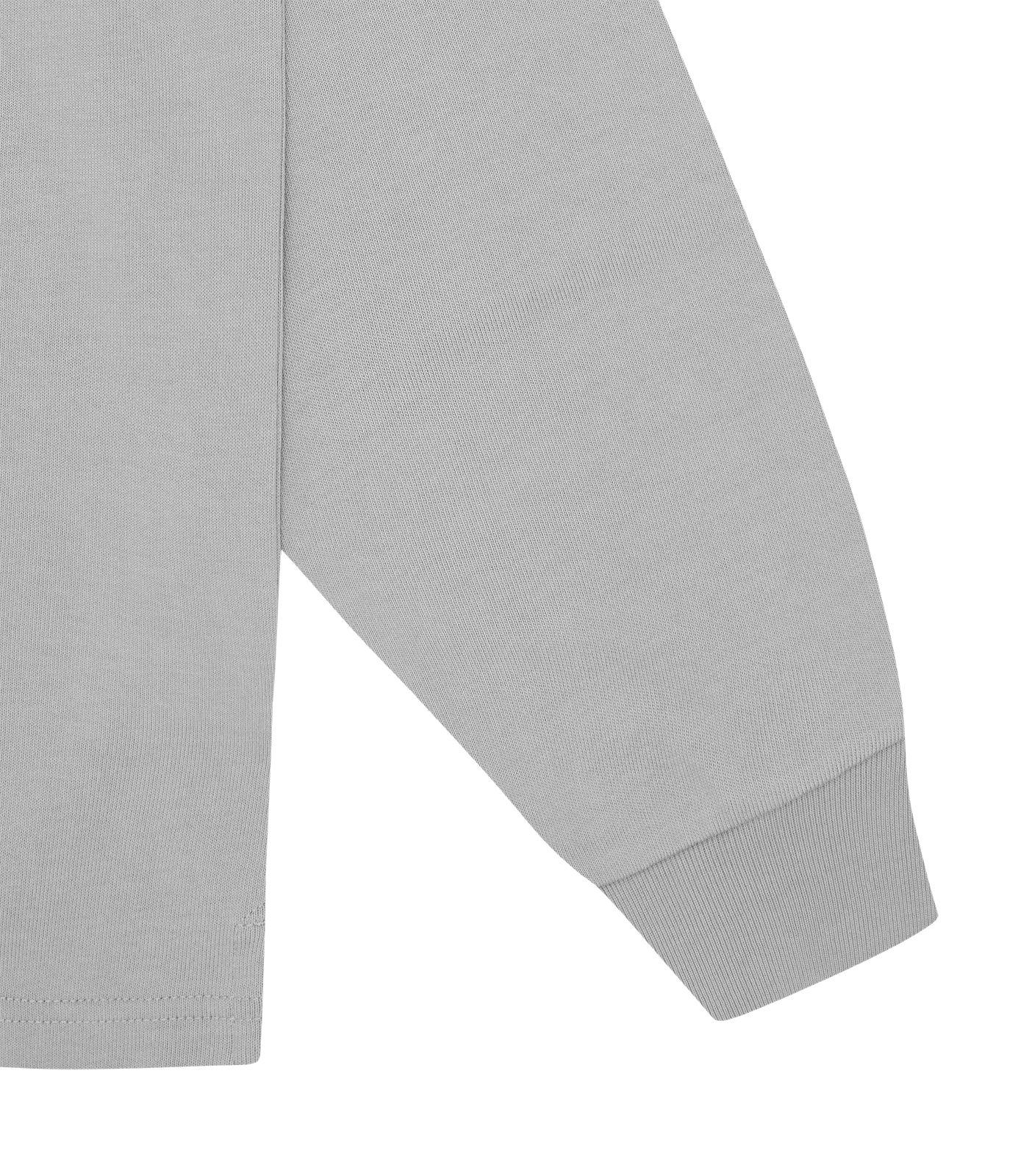 WOVEN PATCH ARCH LOGO RUGBY TOP - FLAT GREY - Image 4
