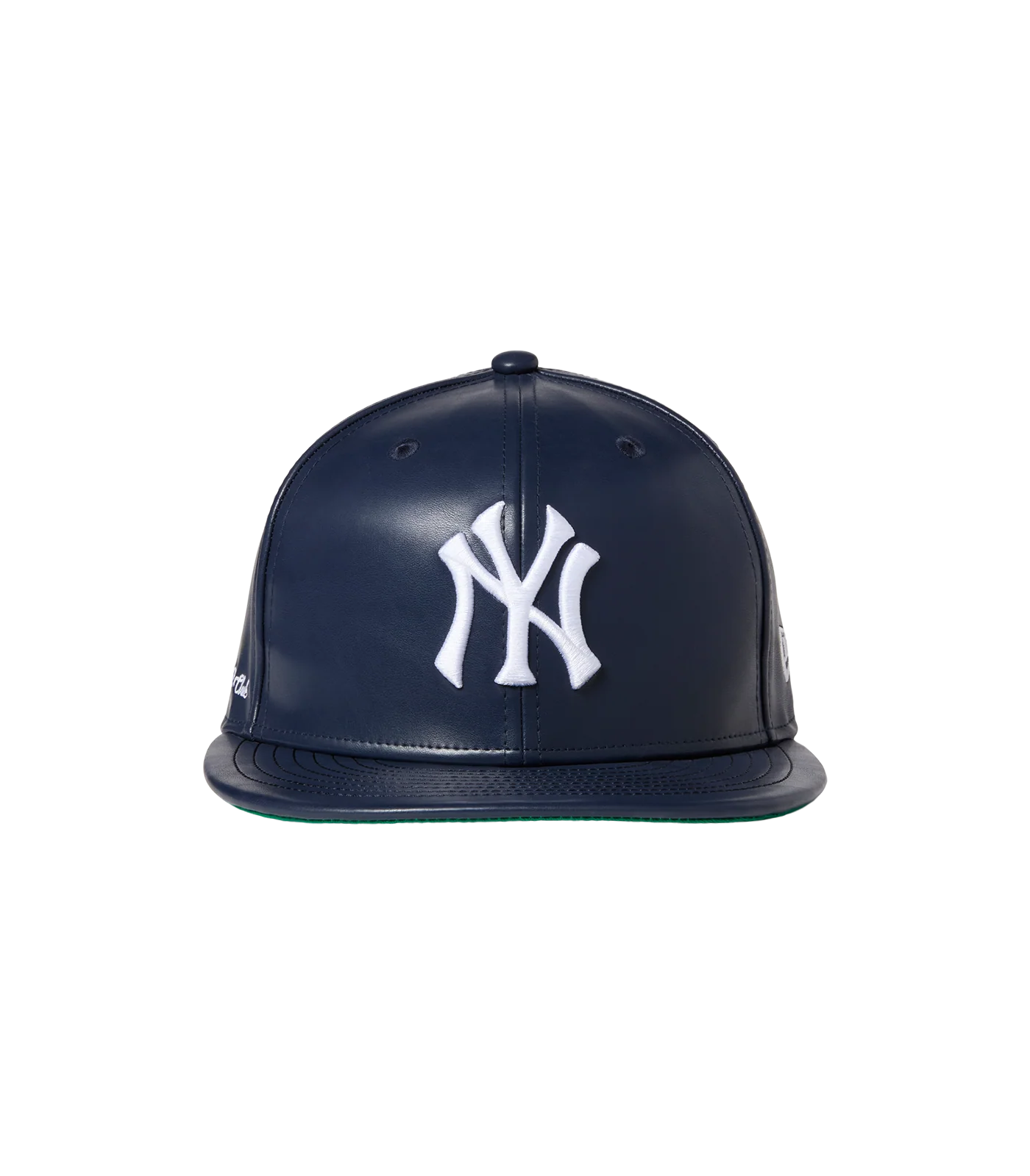 NYY LEATHER HIGH CROWN FITTED - NAVY - Image 3