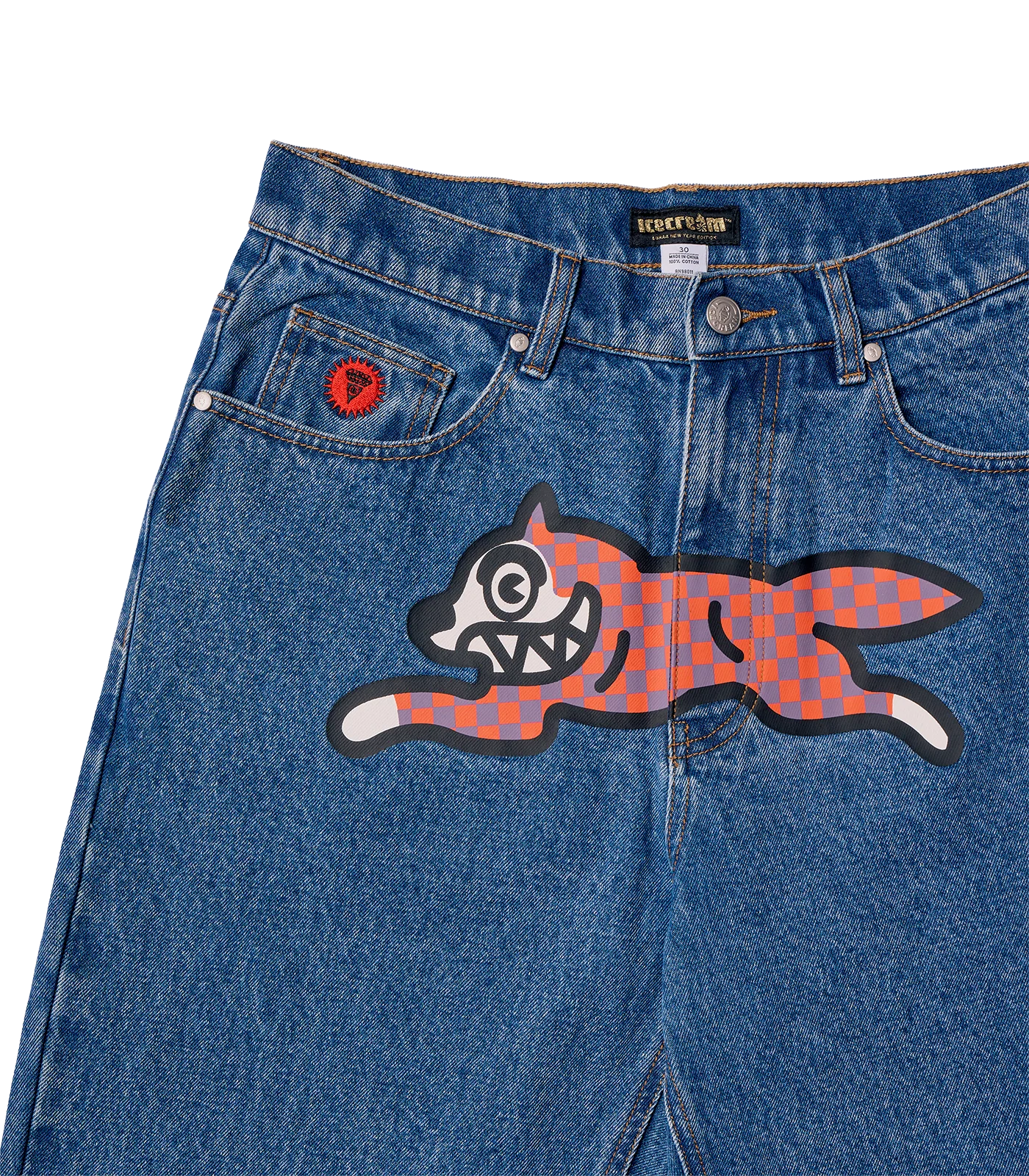 YEAR OF THE HORSE DENIM SHORTS - LIGHT BLUE - Image 3