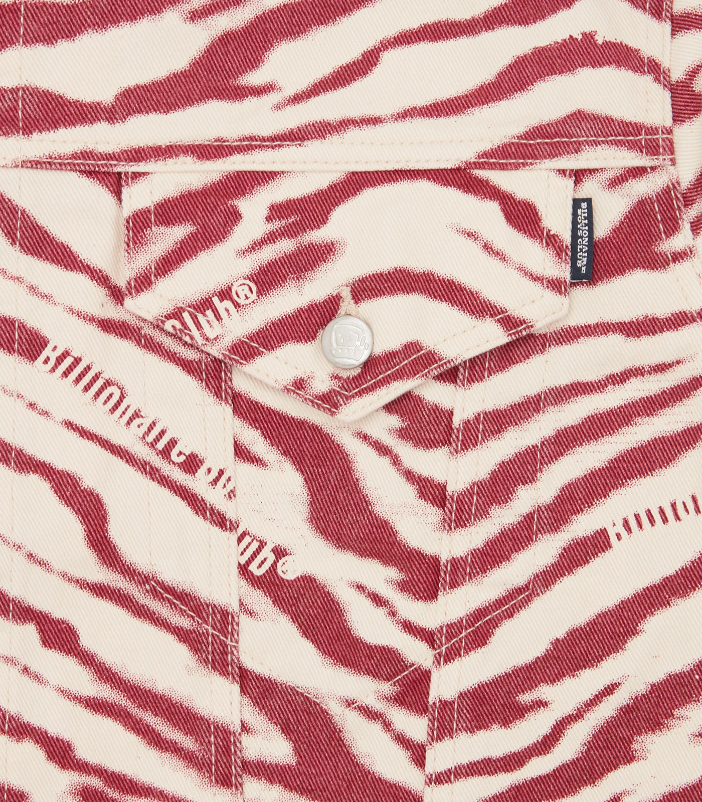 ZEBRA PRINT DENIM JACKET - PINK - Image 4