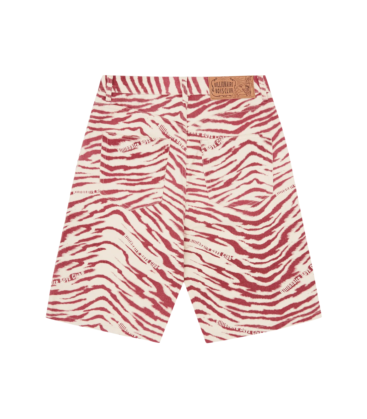 ZEBRA PRINT DENIM SHORTS - PINK - Image 2